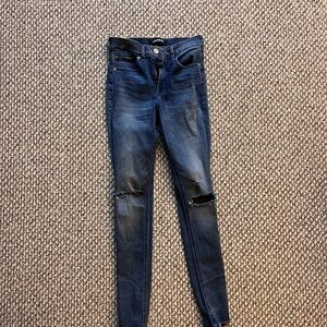 Express Dark Blue Skinny Jeans